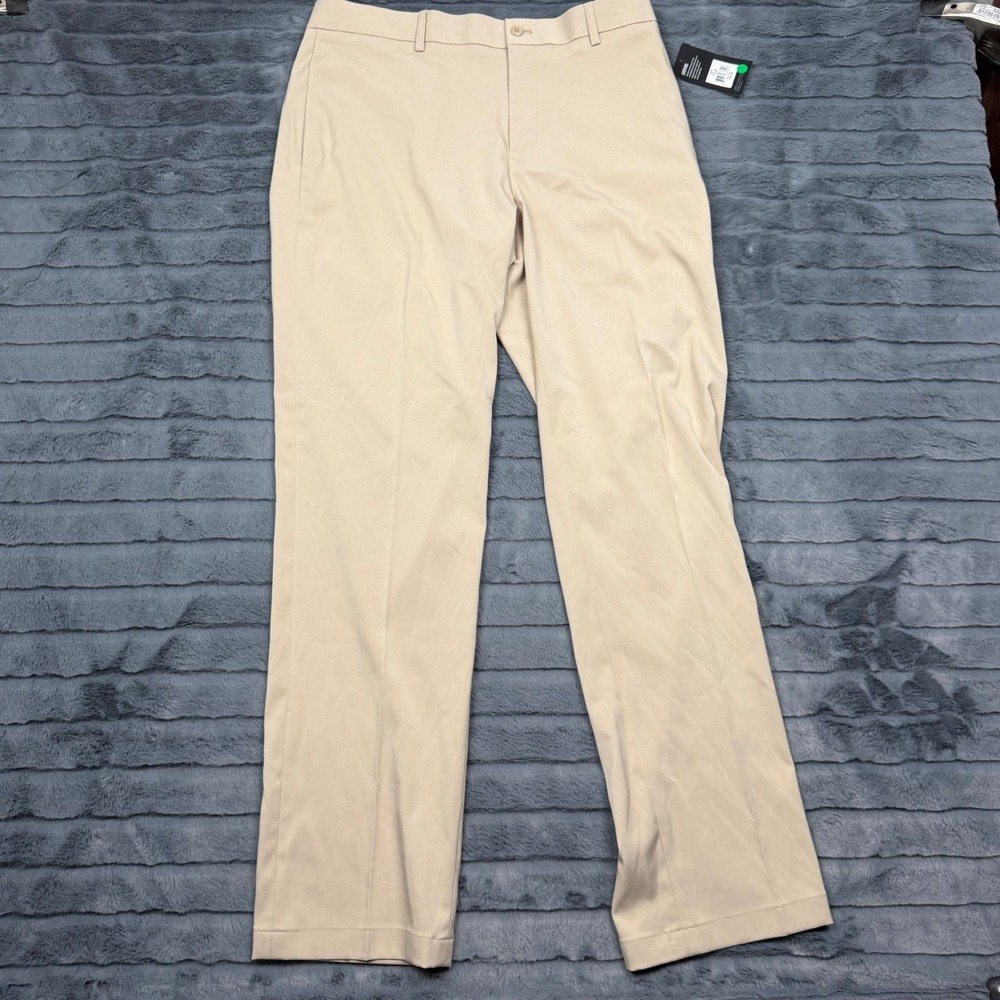 Slazenger Mens Core Golf Pants Khaki Tan W34 L32 Wicking Stretch MSG15200